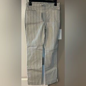 Chicos Size 00 2 So Slimming 360 Brigitte Fine Line Ankle Pants Black White NWT